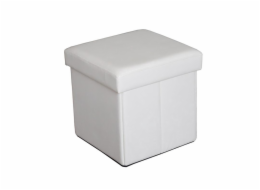 Pouf Domoletti XYF1368B, bílý, 38 cm x 38 cm x 38 cm