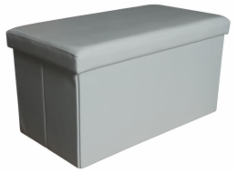 Pouf Domoletti XYF634B, bílý, 76,5 cm x 40,5 cm x 40,5 cm