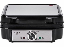 Adler AD 3083 vaflovač 4 vafle 1800 W černá, stříbrná