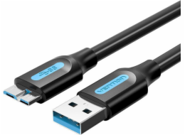 USB 3.0 A to Micro-B cable Vention COPBG 2A 1.5m Black PVC