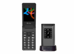 Mobilní telefon QUBO, QUBO X-28 BK, TLF LCD displej, fotoaparát, bluetooth, tlačítko SOS, USB-C