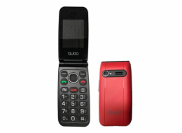 Mobilní telefon QUBO, QUBO NEO NW RD SEN SOS, TLF LCD displej, fotoaparát, bluetooth, tlačítko SOS, USB-C