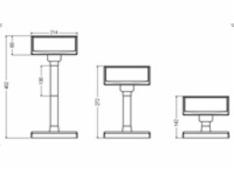 Virtuos VFD FV-2030B 2x20 9mm, zákaznický displej Virtuos USB, černý