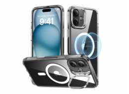 ESR Classic Hybrid (HaloLock) case with stand for iPhone 16 Plus (transparent)