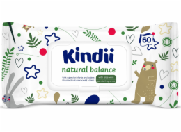 Kindii Natural Balance vlhčené ubrousky pro kojence a děti 60 ks.