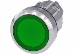 Siemens Button drive 22mm zelený s podsvícením, samovratný, kovový IP69k Sirius ACT (3SU1051-0AB40-0AA0)