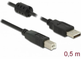 Delock USB kabel USB-A - USB-B 0,5 m černý (84894)