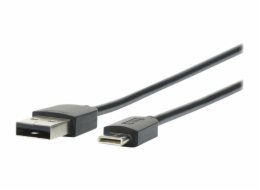 Mobilis USB-A - USB-C USB kabel 1 m černý (001278)