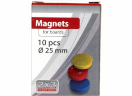 2x3 deskové magnety 25 mm, 10 ks (AM120)