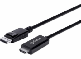 Manhattan DisplayPort – kabel HDMI 1,8 m černý (153201)