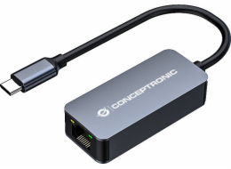 Koncepční AV adaptér CONCEPTRONIC Adaptér USB-C -> RJ45 10/100/1000/2500 0,15m