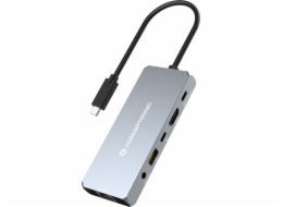 Adaptér AV Conceptronic CONCEPTRONIC Dock USB-C->HDMI,2.5GbE,USBC/3.0,100WPD0.18m gr