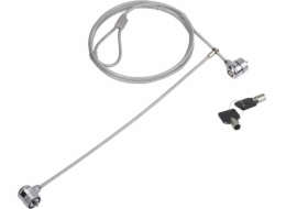 Bezpečnostní kabel Conceptronic CONCEPTRONIC NBT Notebook/Laptop Dual Schlüsselschloss 1,5m