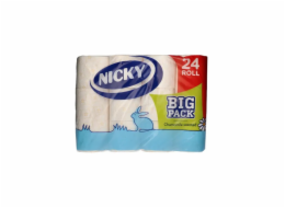 Papír toaletní 3 vrstvý Nicky Big Pack 24 ks heřmánek