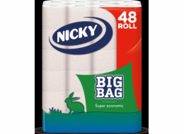 Papír toaletní 2 vrstvý Nicky Big Pack 48 ks