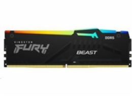 KINGSTON DIMM DDR5 16GB 6000MT/s CL36 FURY Beast RGB Černá EXPO