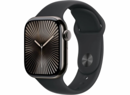 Apple Watch 10 GPS + Cellular 46mm Slate Titanium S/M chytré hodinky černé (MWYD3QF/A)