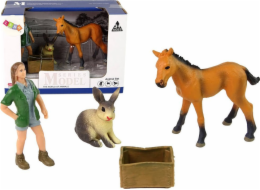 Sada postav LeanToys Bright Horse Animals.