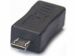 USB adaptér microUSB - miniUSB černý (7608)