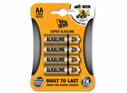 JCB SUPER alkalická baterie LR06, blistr 4 ks