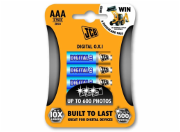 JCB OXI DIGITAL alkalická baterie LR03, blistr 4 ks