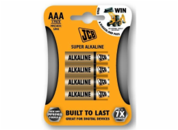 JCB SUPER alkalická baterie LR03, blistr 4 ks