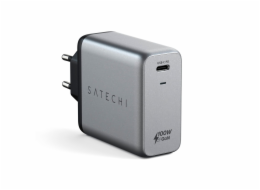 Satechi 100W USB-C PD GaN Wall Charger space gray