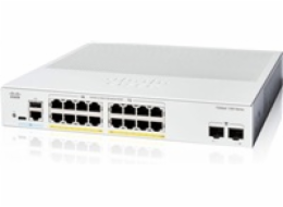 Cisco Catalyst switch C1300-16P-2G (16xGbE,2xSFP,16xPoE+,120W,fanless)  