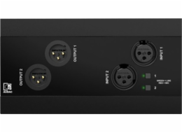 AUDAC NWP222/B Panel síťového audio vstupu a výstupu – 2 x XLR vstupy a výstupy + BT (4 x 2 CH) černý