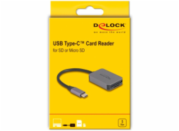 Čtečka karet DeLOCK USB Type-C pro paměťové karty SD nebo Micro SD, čtečka karet