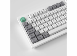 Keychron Cherry-Profile Dye-Sub PBT Full Keycap Set – šedá White Mint, klíčenka