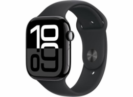 Hodinky Apple Watch Series 10 GPS + Cellular 42mm Jet Black Aluminium Case with Black Sport Band-M/L