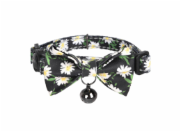 Collar set Dogness for cats 2 pcs (Daisy Black/Waterproof Red)