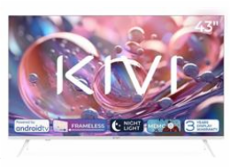 KIVI - 43 , UHD, Android TV 11, Bílá, 3840x2160, 60 Hz, rep. 2x12W, 50 kWh/1000h , BT5.1, HDMI 4x, USB 2x