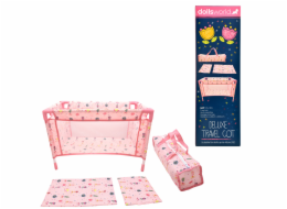 Dolls World Velká cestovní přenosná postýlka pro panenky 46 cm