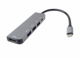 PremiumCord USB-C na HDMI + USB3.0 + 2x USB2.0 + PD(power delivery) adaptér