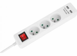 Rebel Power Strip 3 zásuvky 5 m bílé (urz3202-5)