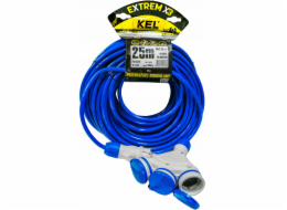 Konstrukční prodlužovací kabel 3-Gniezda Z/U 25M/H07BQ-F 3X1.5/IP54 Grey/Blue In-01183