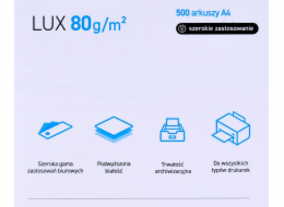 Paper photocopier office POLLUX (A4; 80g/m2; 500 pcs.; Matte)