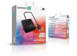 CONNECT IT USB čtečka eObčanek a čipových karet, ČERNÁ