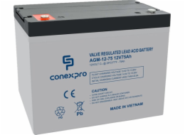 Baterie Conexpro AGM-12-75 VRLA AGM 12V/75Ah, T14 