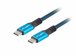 Lanberg USB-C M/M 4.0 kabel 1.2m 100W 8K 30Hz modro-černá