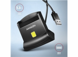 AXAGON CRE-SM4N, USB-A StandReader čtečka kontaktních karet Smart card (eObčanka), kabel 1.3m