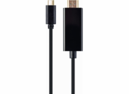 Gembird kábel USB-C (M) na HDMI (M), 4K, 60Hz, 2m kábel, čierny