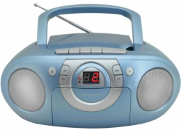 Soundmaster SCD5100BL/ CD přehrávač/ Přehrávač Kazet/ FM rádio/ Modrý