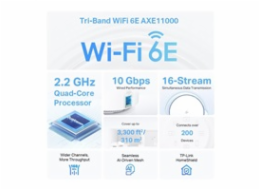 TP-Link Deco XE200(2-pack) WiFi6E Mesh (AXE11000,2,4GHz/5GHz/6GHz,1x10GbELAN/WAN,2xGbELAN/WAN)