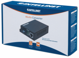 Intellinet Gigabit Ethernet to SFP Media Converter, 10/100/1000Base-Tx to SFP slot, empty (Euro 2-pin plug)