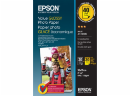 EPSON paper 10x15 - 183g/m2 - 2x20 sheets - value glossy photo paper