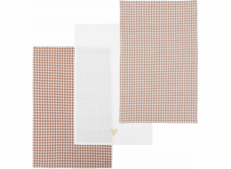 Atmosphera Bavlněné kuchyňské utěrky FLORAL, Vichy Check, 3 ks Atmosphera Bavlněné kuchyňské utěrky FLORAL, Vichy Check, 3 ks