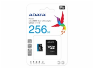 ADATA MicroSDHC karta 256GB UHS-I Class 10, Premier + adaptér